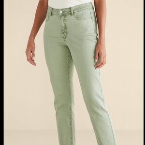 3/$18 Bundle Soft Surroundings Light green High Waist Straight leg Ankle jeans
